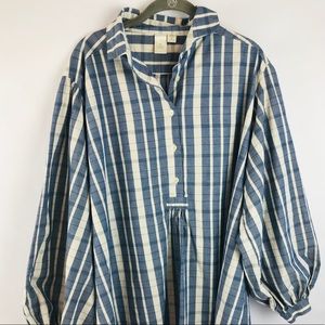 Victorias Secret Blue White night shirt gown